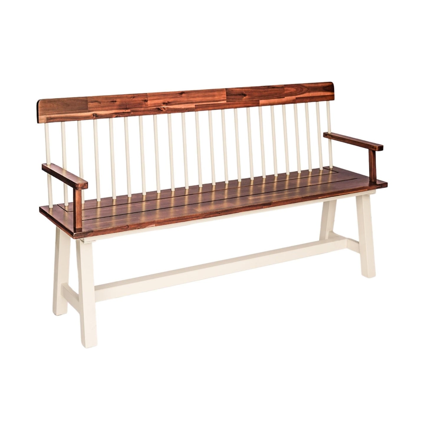 Broadway Acacia Wood Cream Garden Bench by Ivyline