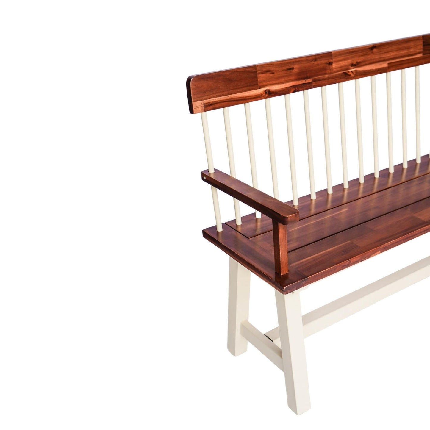 Broadway Acacia Wood Cream Garden Bench by Ivyline