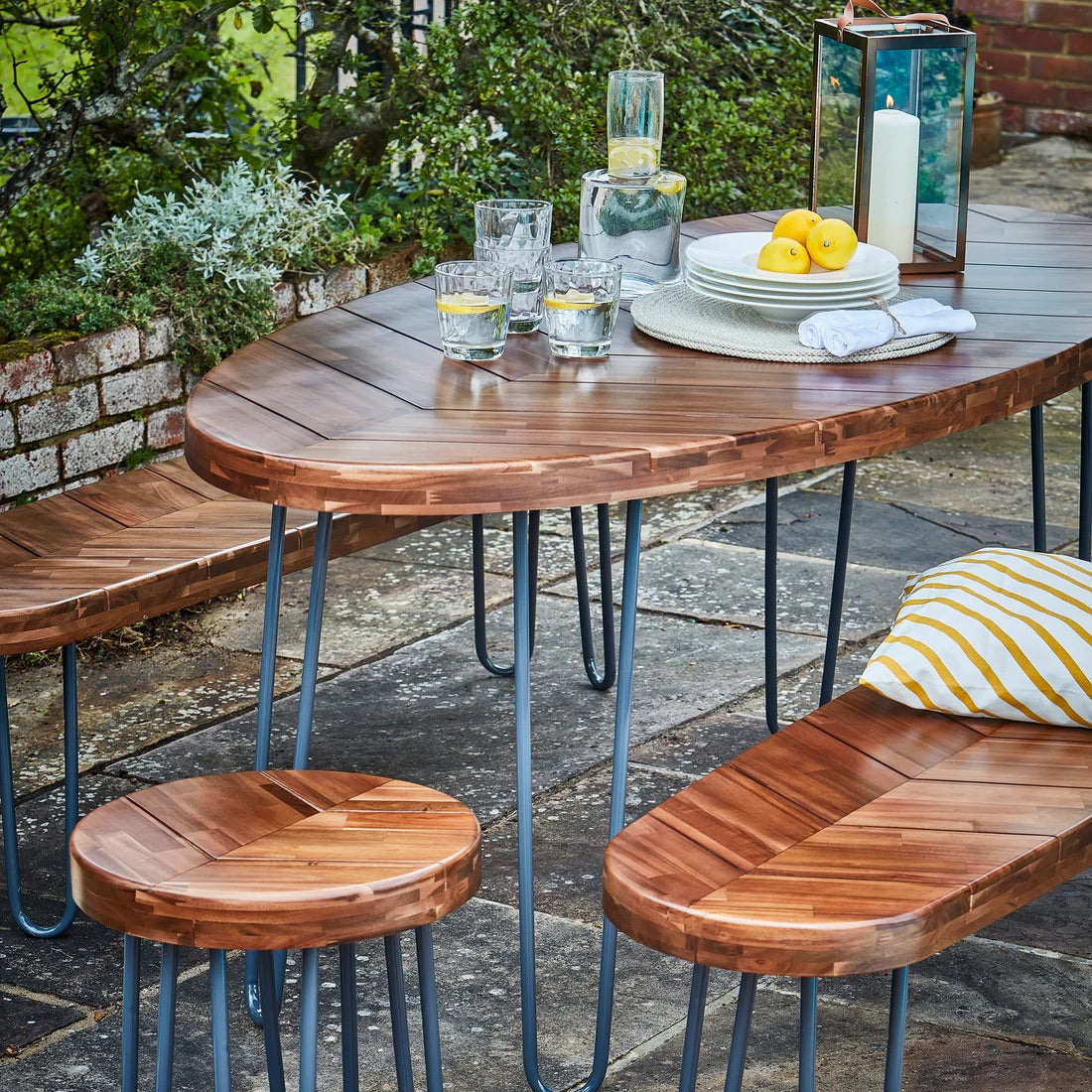 Borough Acacia Wood 5-Piece Garden Furniture Set by Ivyline