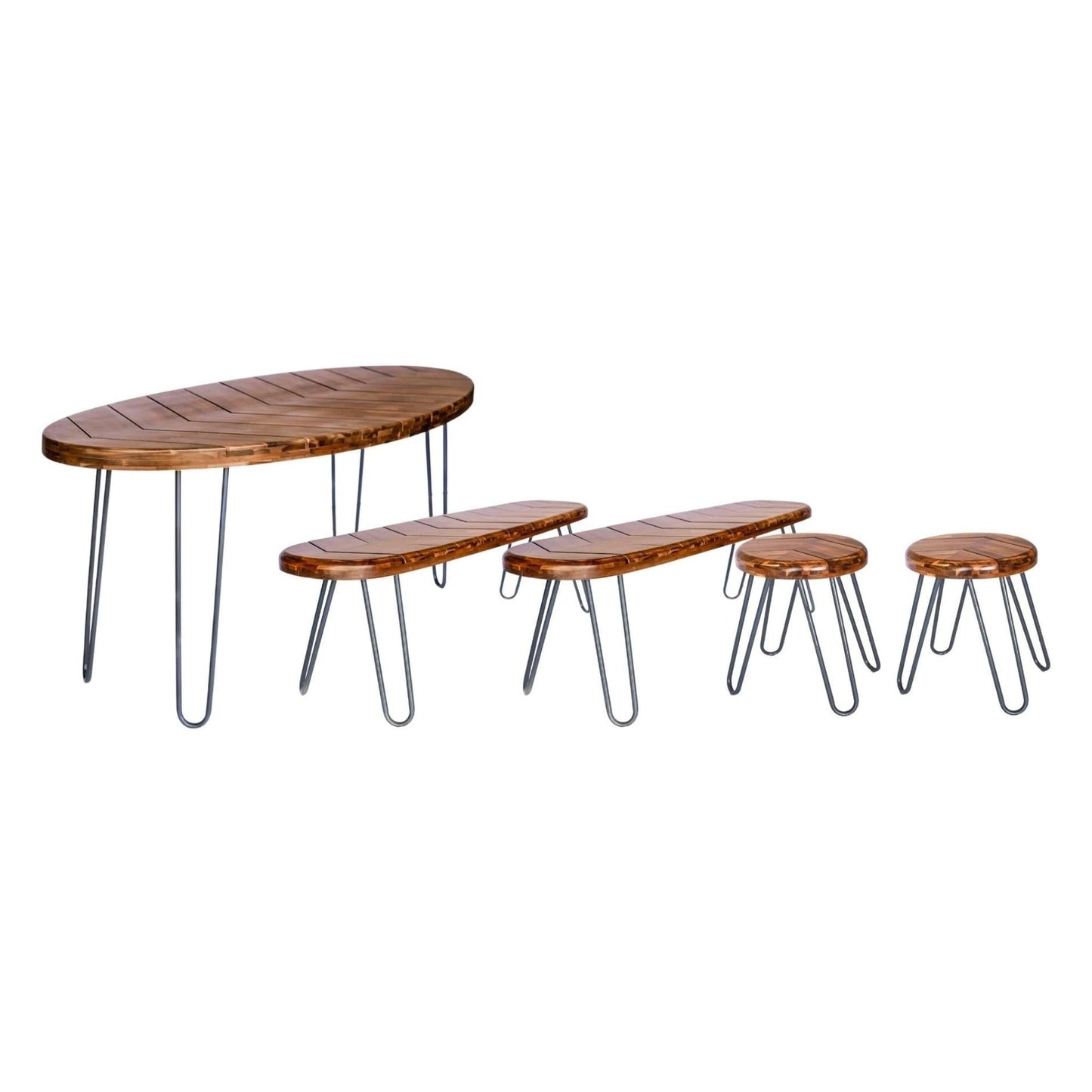 Borough Acacia Wood 5-Piece Garden Furniture Set by Ivyline