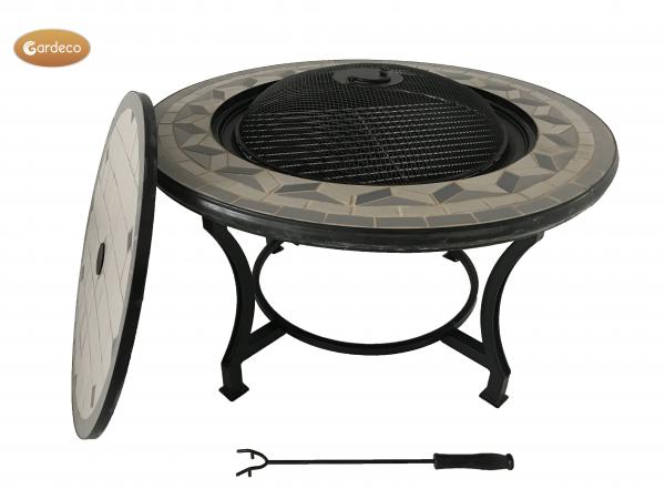 Mosaic Fire Bowl Table BBQ Grill by Gardeco