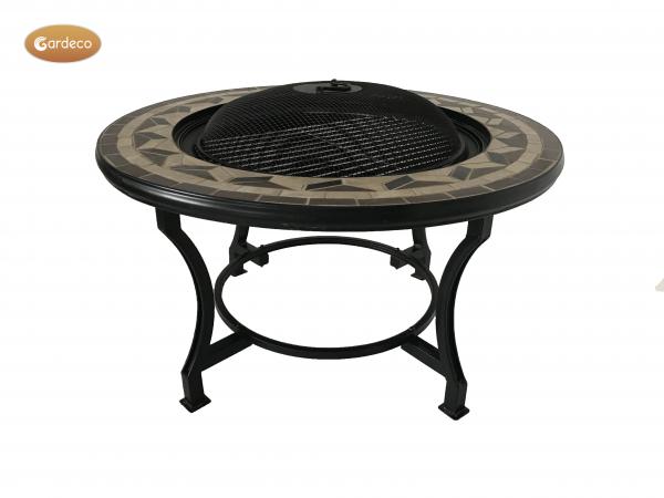 Mosaic Fire Bowl Table BBQ Grill by Gardeco
