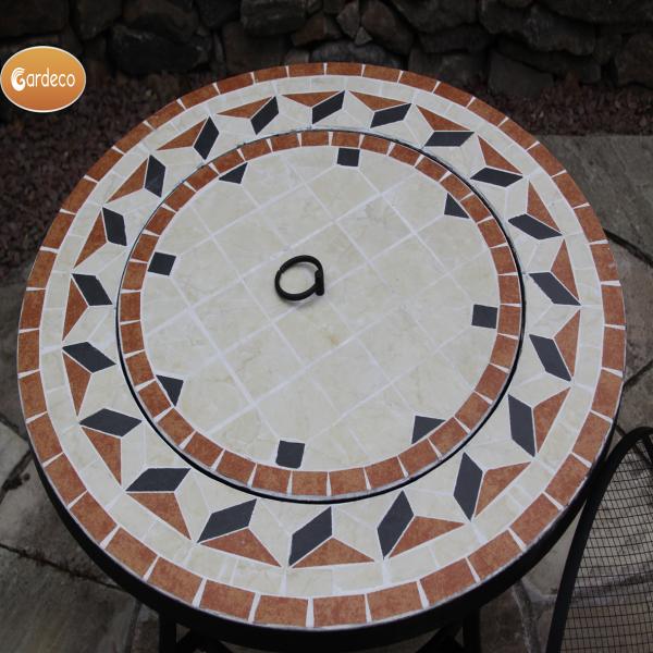Mosaic Fire Bowl Table BBQ Grill by Gardeco