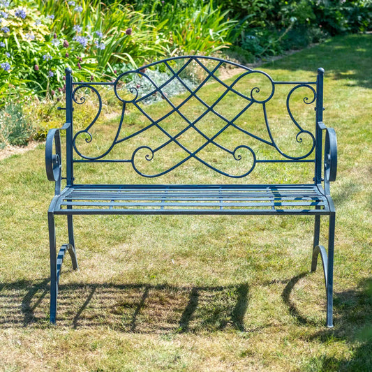 Heritage Wrought Iron Bench in Grey by Ascalon