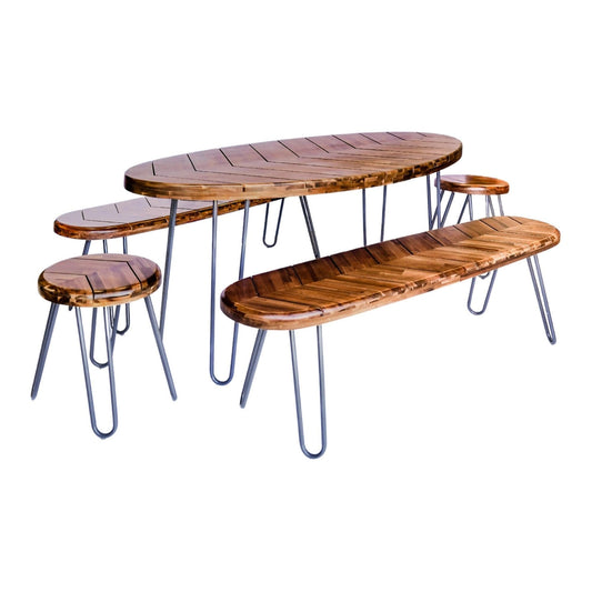 Borough Acacia Wood 5-Piece Garden Furniture Set by Ivyline