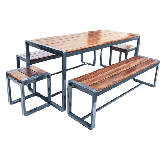 Spitalfields Acacia Wood 5 Piece Furniture Set by Ivyline